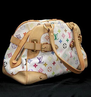 Louis Vuitton Bag Handbag Multicolor Shoulder White Claudia